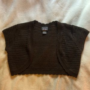 Brown vintage 90’s y2k short sleeve cover up🤎